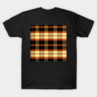 Autumn Aesthetic Ossian 1 Hand Drawn Textured Plaid Pattern T-Shirt